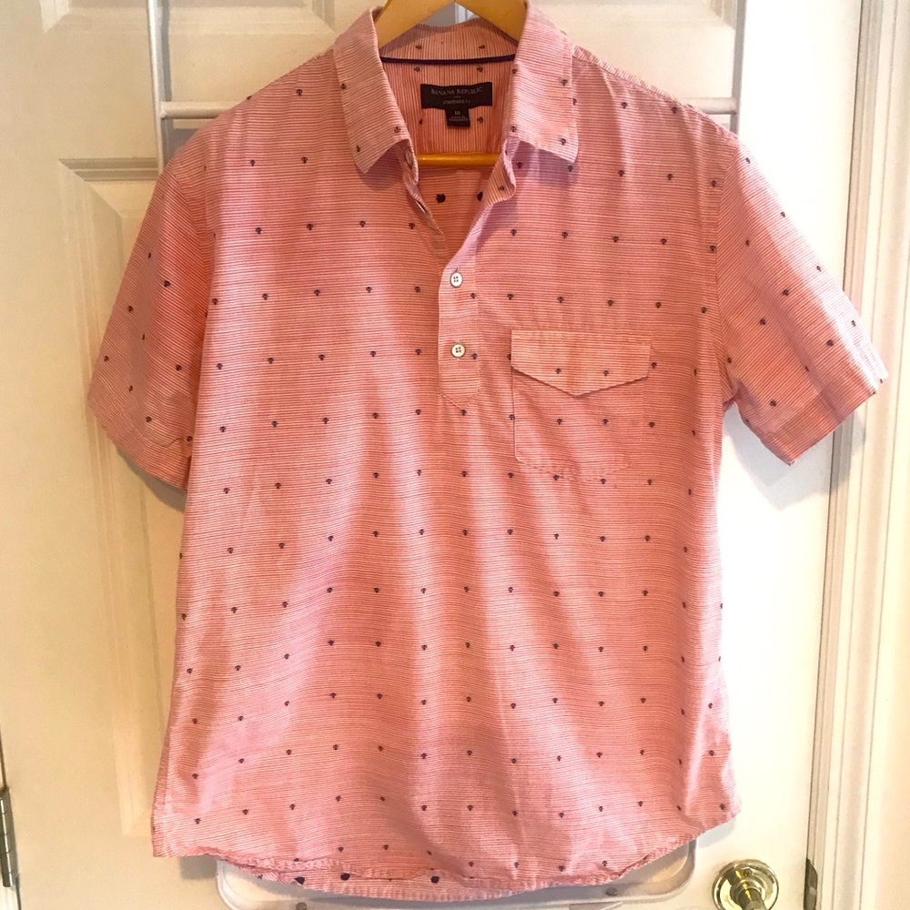 BR Factory Short Sleeve Nautical Popover Top